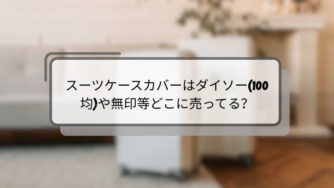 スーツケースカバーはダイソー(100均)や無印等どこに売ってる?ニトリや3coinsも調査!